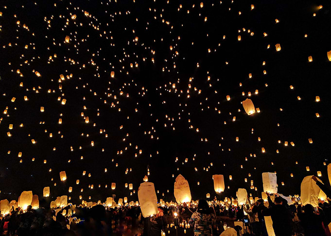 Lantern releasing festival
