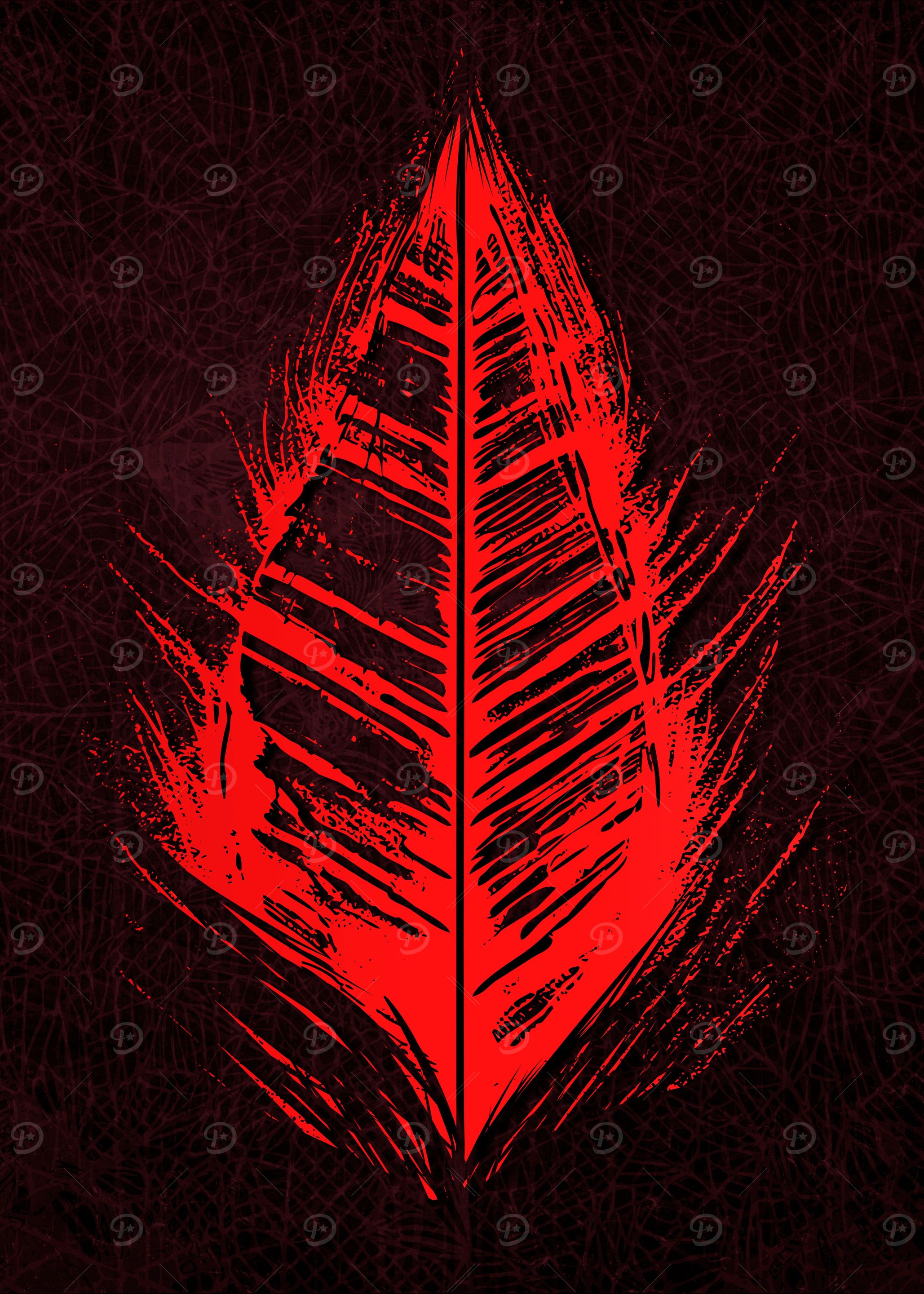 Abstract Strange Leaves