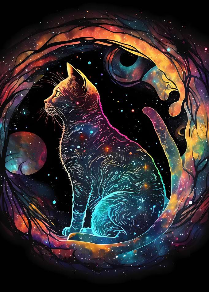 Cute Cat serenity Scenery