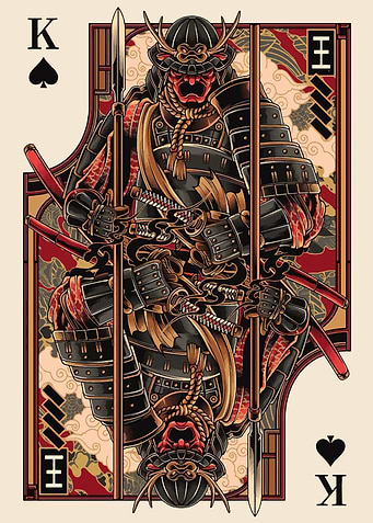 Samurai King Playing Card