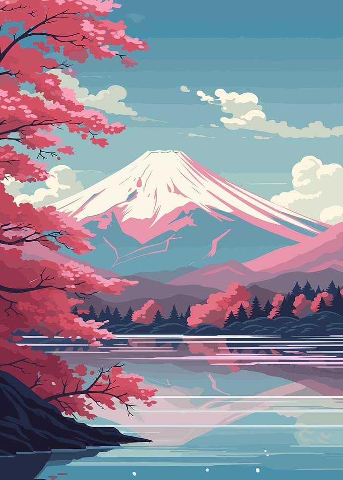 Pink Mount Fuji Sakura