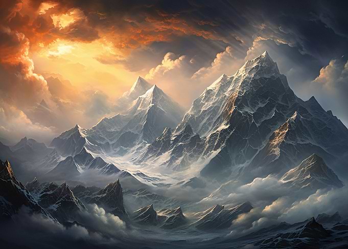 Sunset Rainy Mountain