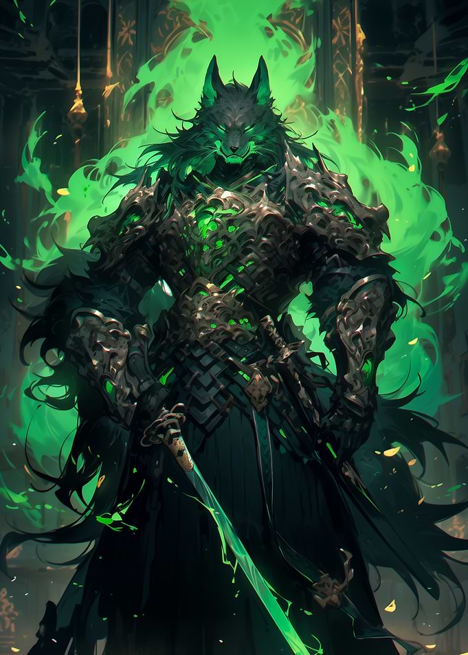 Green Blade Master Wolf