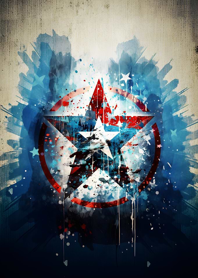 USA Army Star Abstract