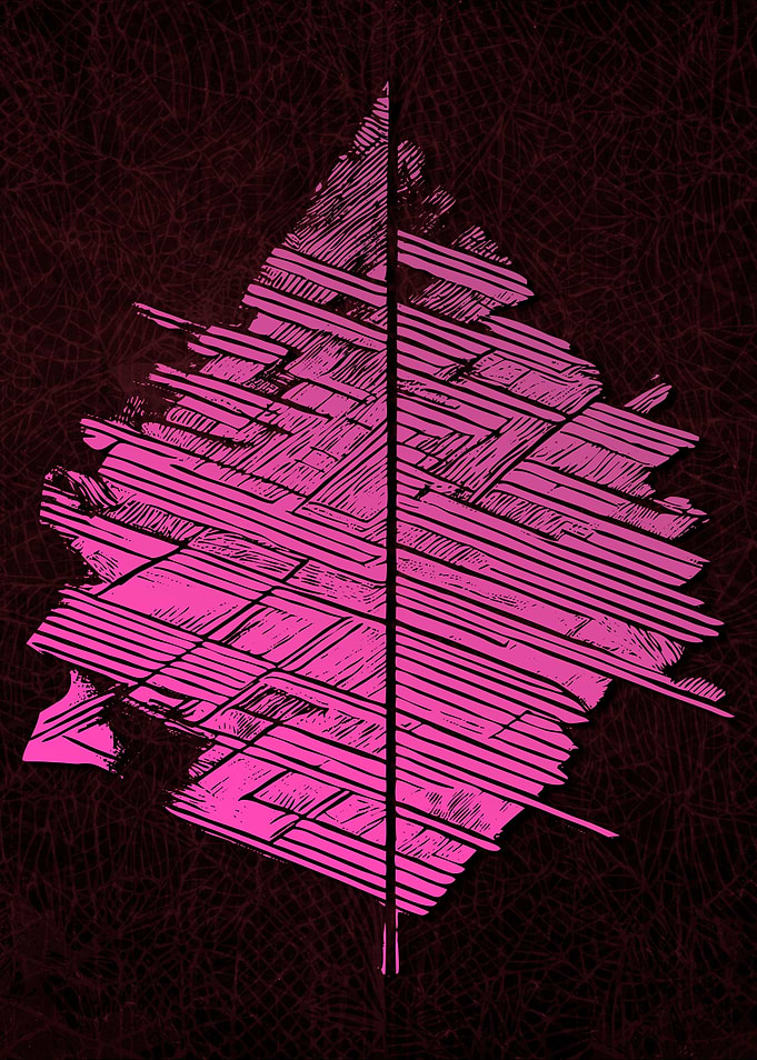 Abstract Strange Leaves