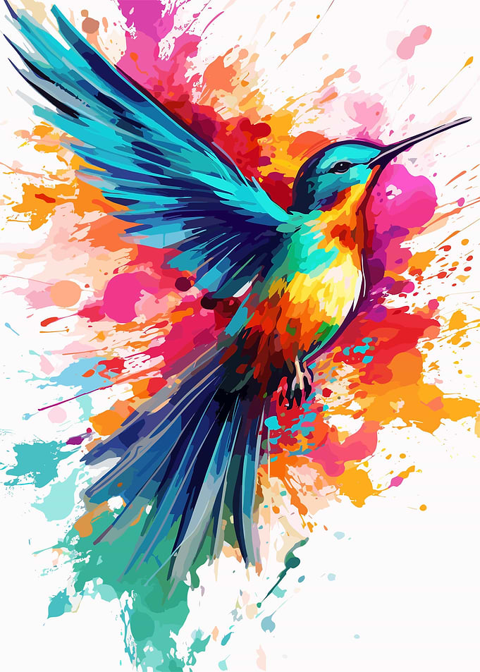 hummingbird painting