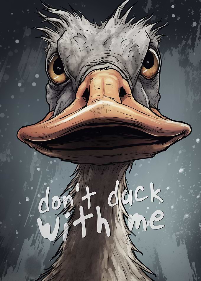 Fury Feathers Angry Duck