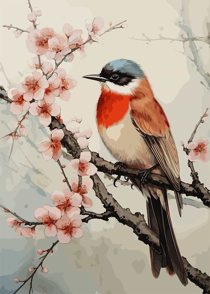 birds japanese painting