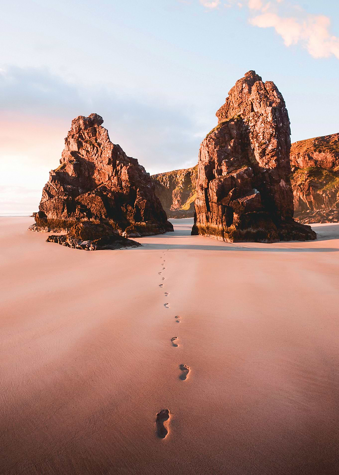 Footsteps on the sand