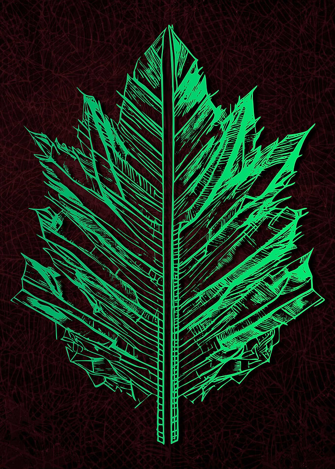 Abstract Strange Leaves