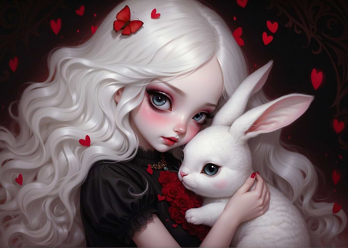 Alice and the White Rabbit