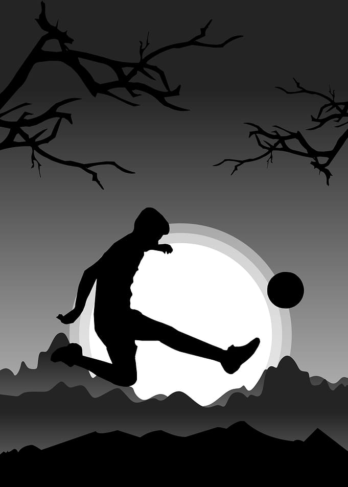 Football Black White