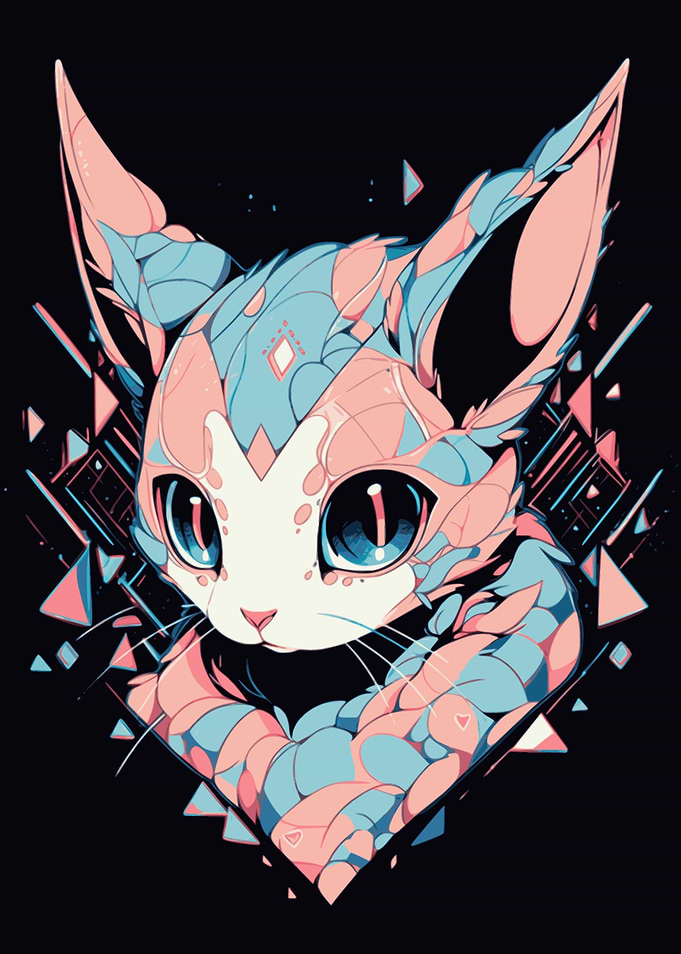 Anime Kitty Charm