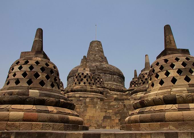 Stupa statues Borobudur
