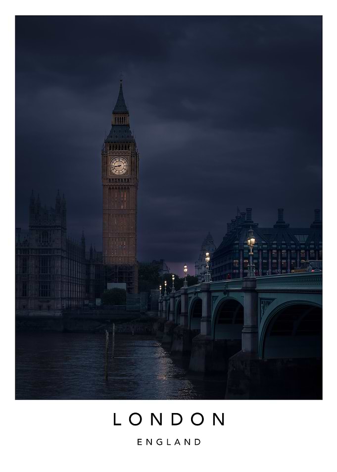 Big Ben in London By Night