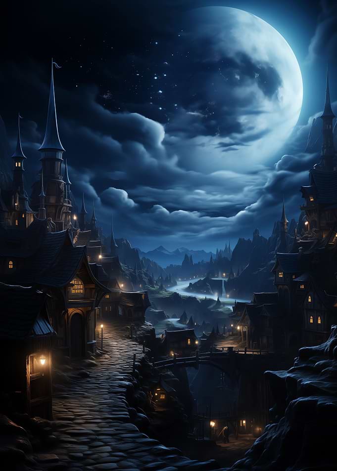 Moonlit Hilltop