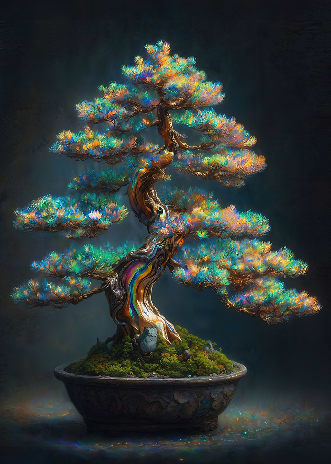 Bonsai Opal Leaves