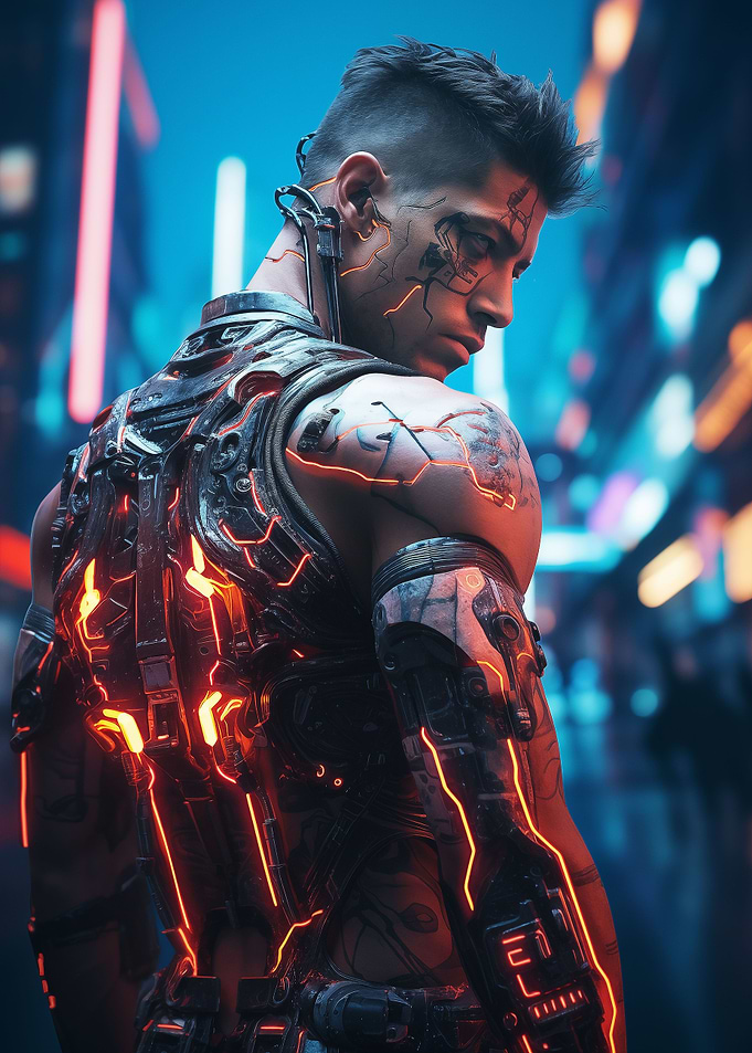 Cyber Robot Man