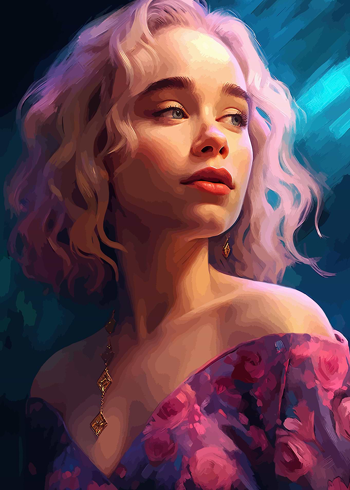 Emilia Clarke Watercolor 1