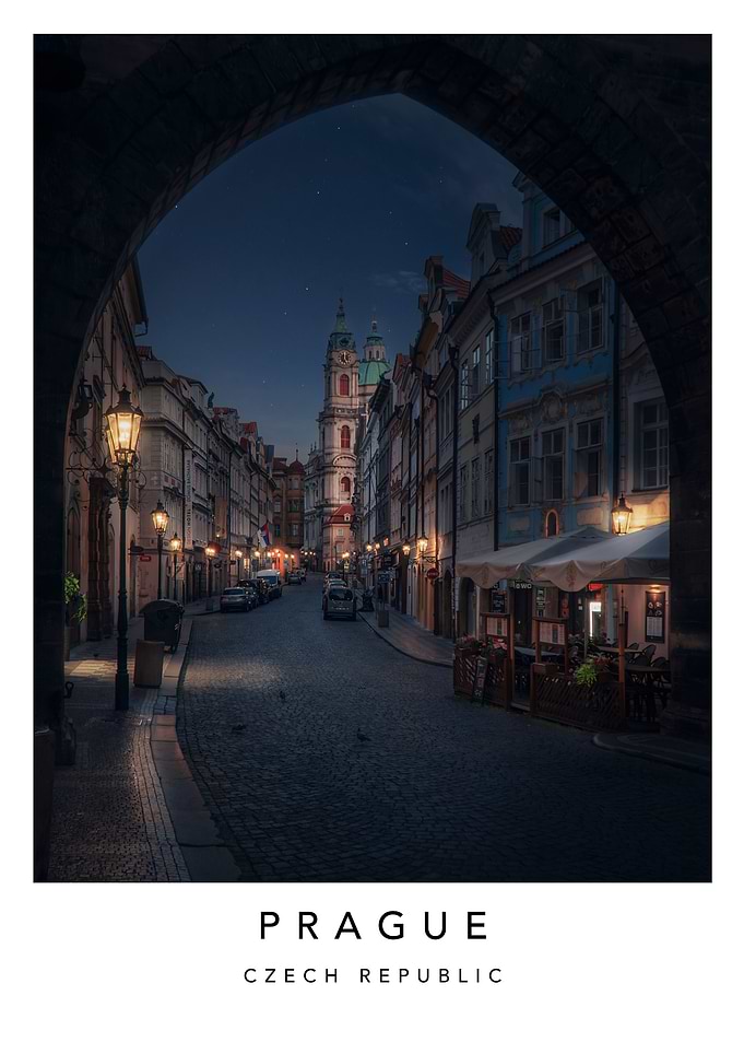 Street of Prague By Night