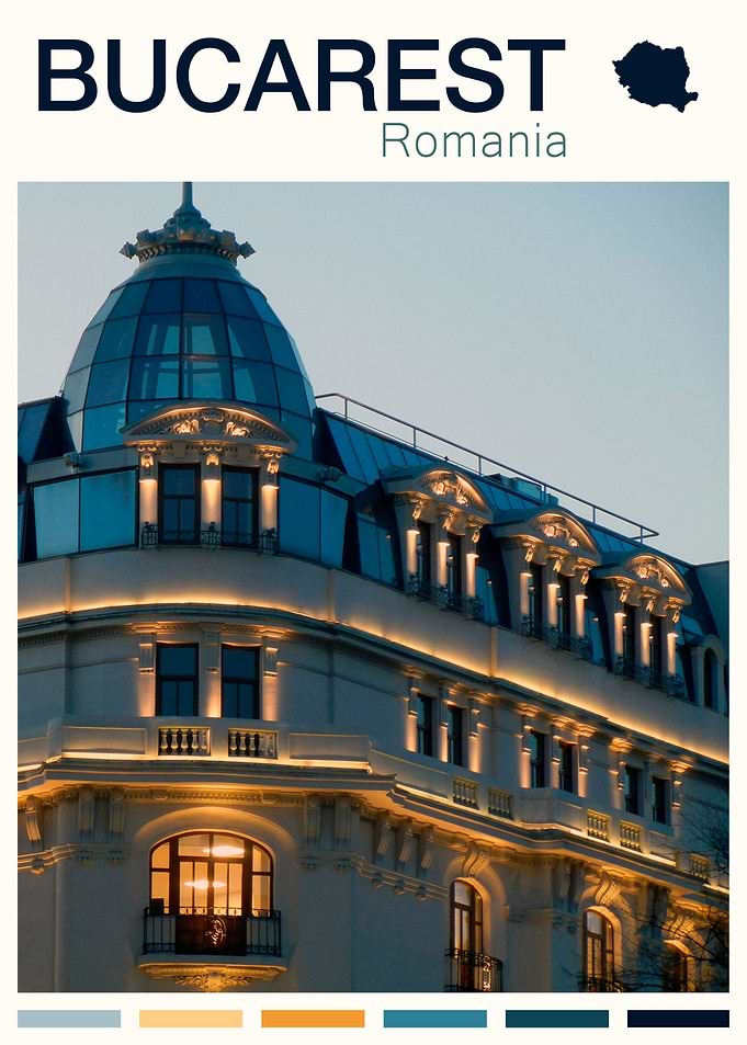 BUCAREST TRAVEL POSTER