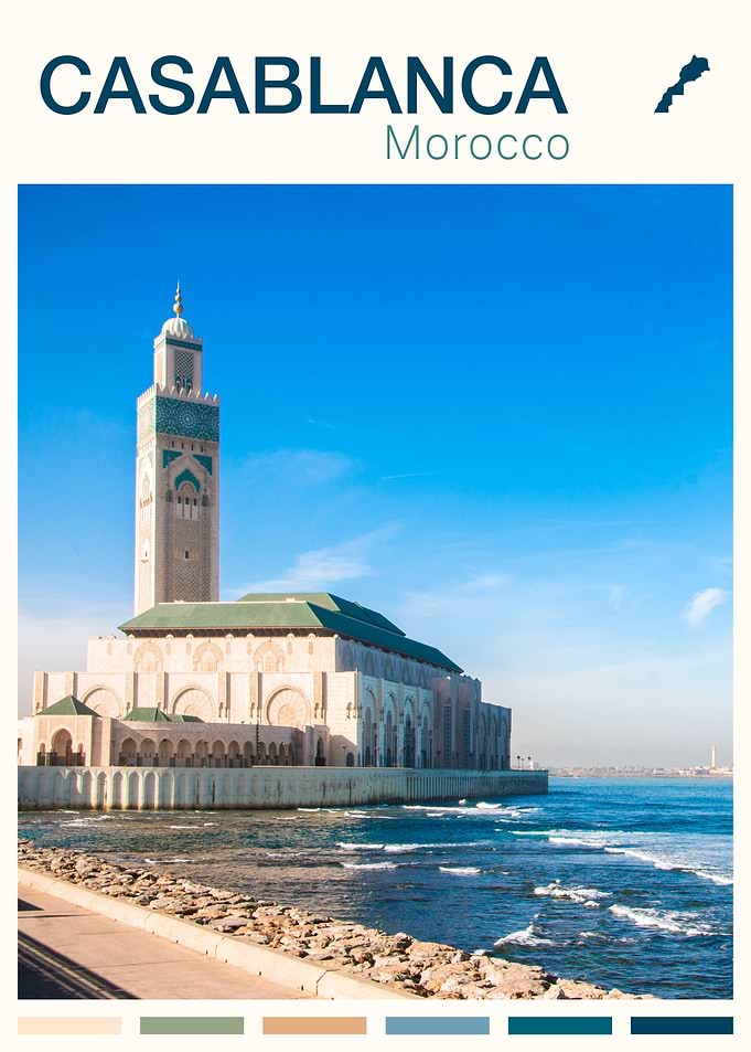CASABLANCA TRAVEL POSTER