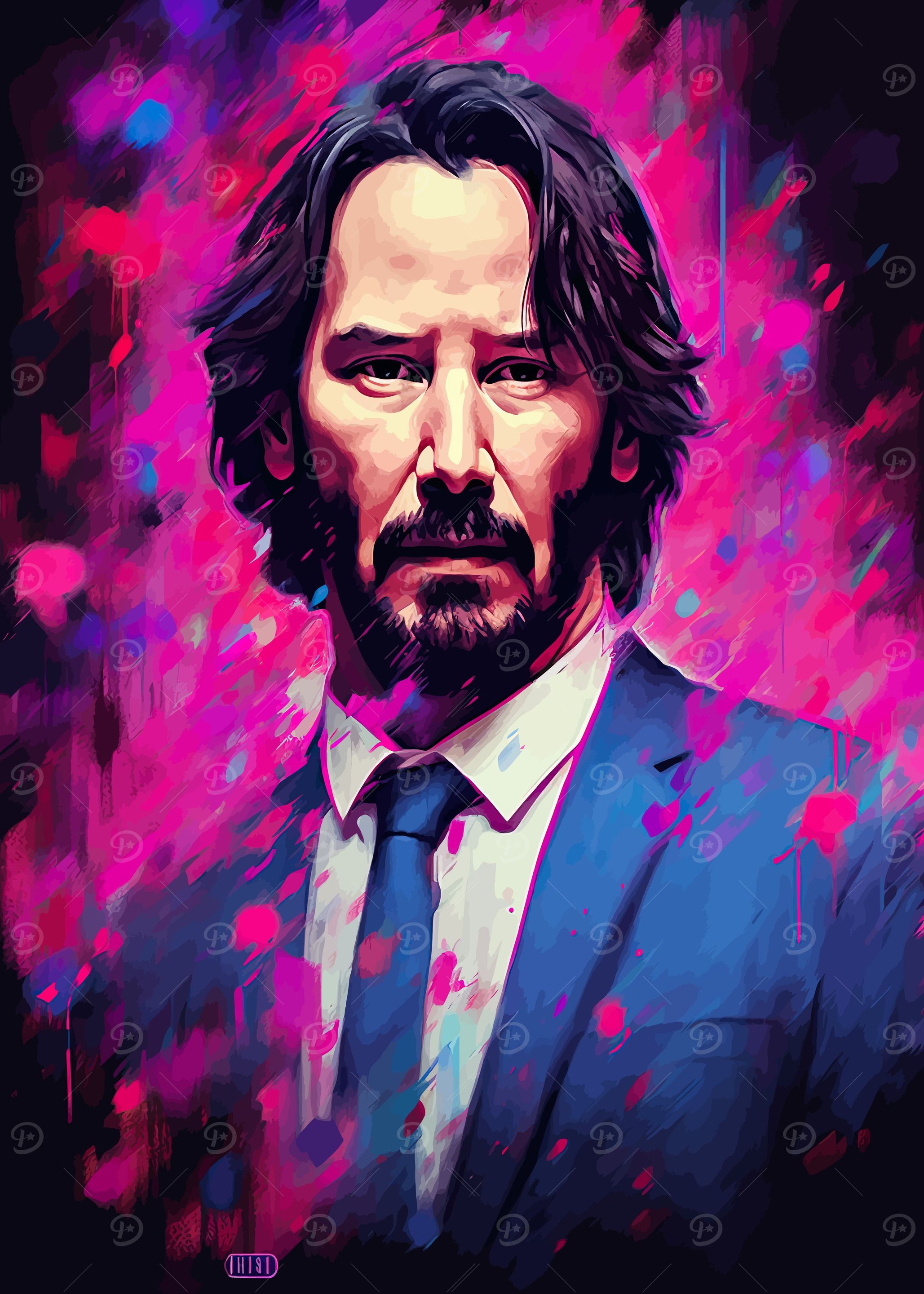 Keanu Reeves Watercolor