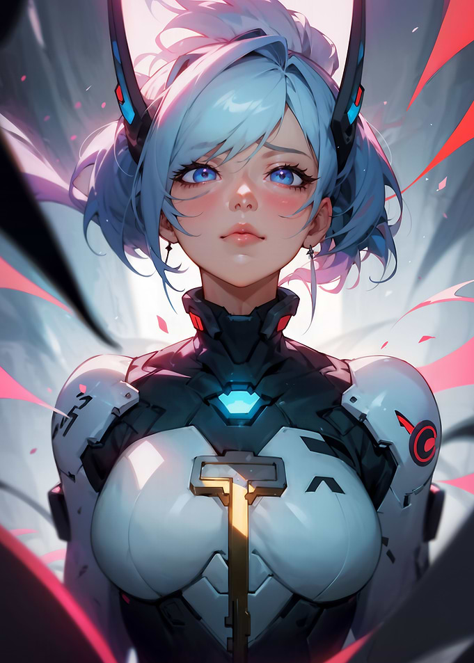 Girl with white hair