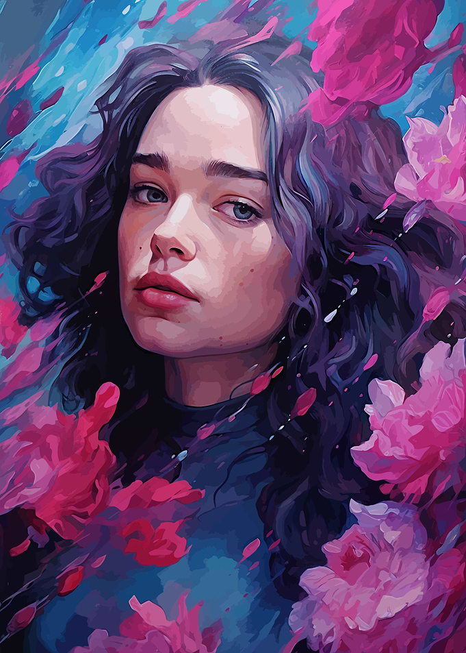 Emilia Clarke Watercolor