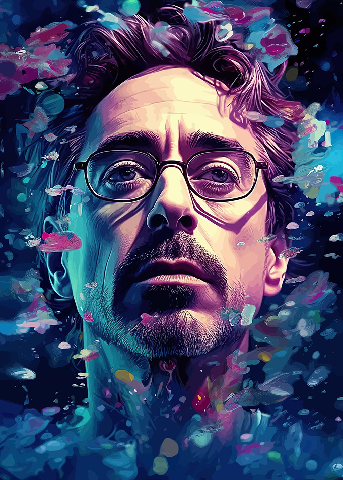 Robert Downey Jr painting