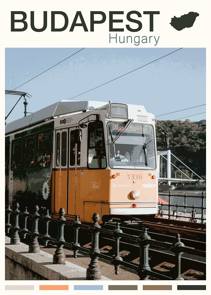BUDAPEST TRAVEL POSTER