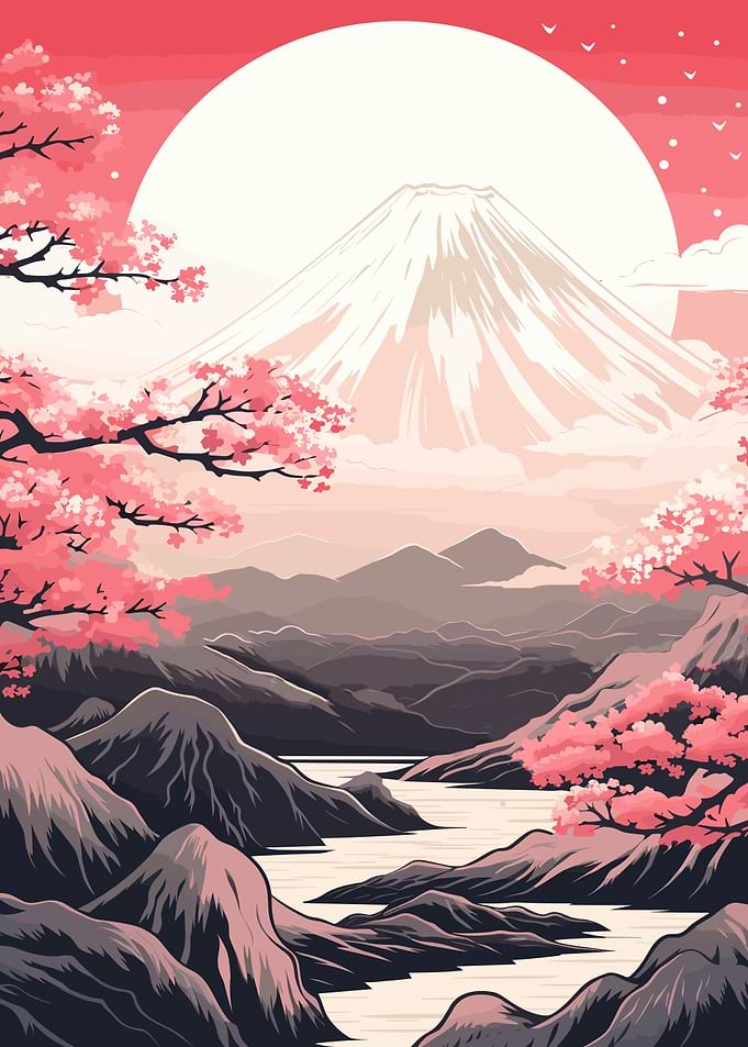 Japanese Sakura Fuji Mt