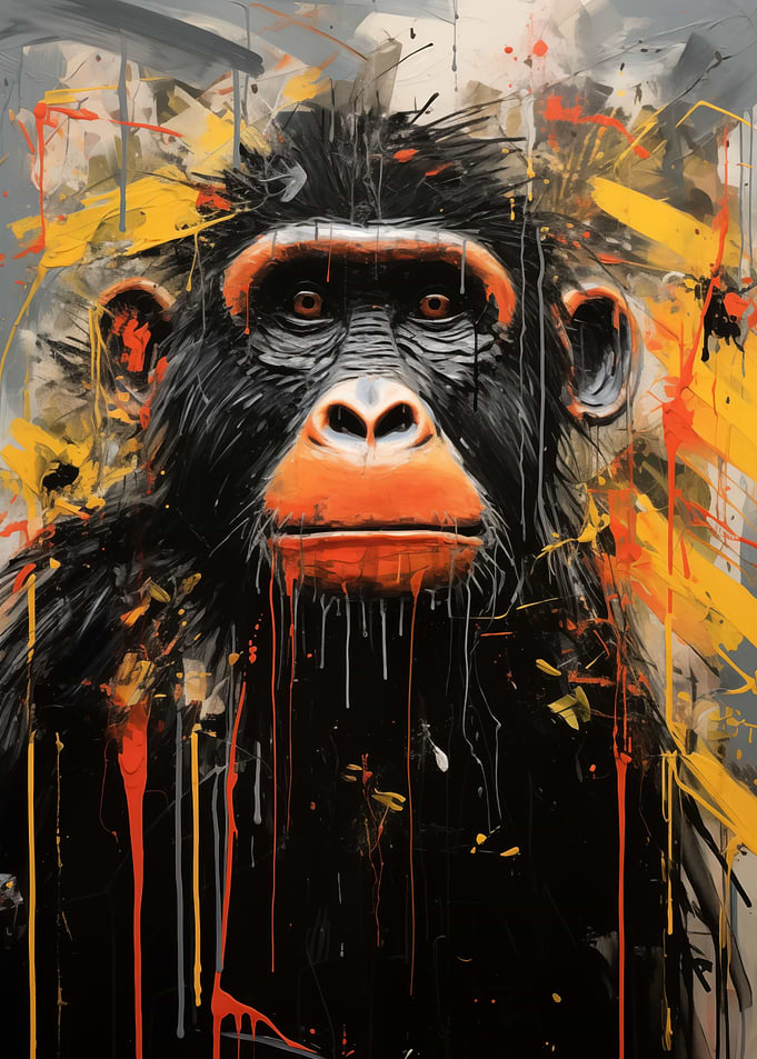 Abstract Monkey Painting
