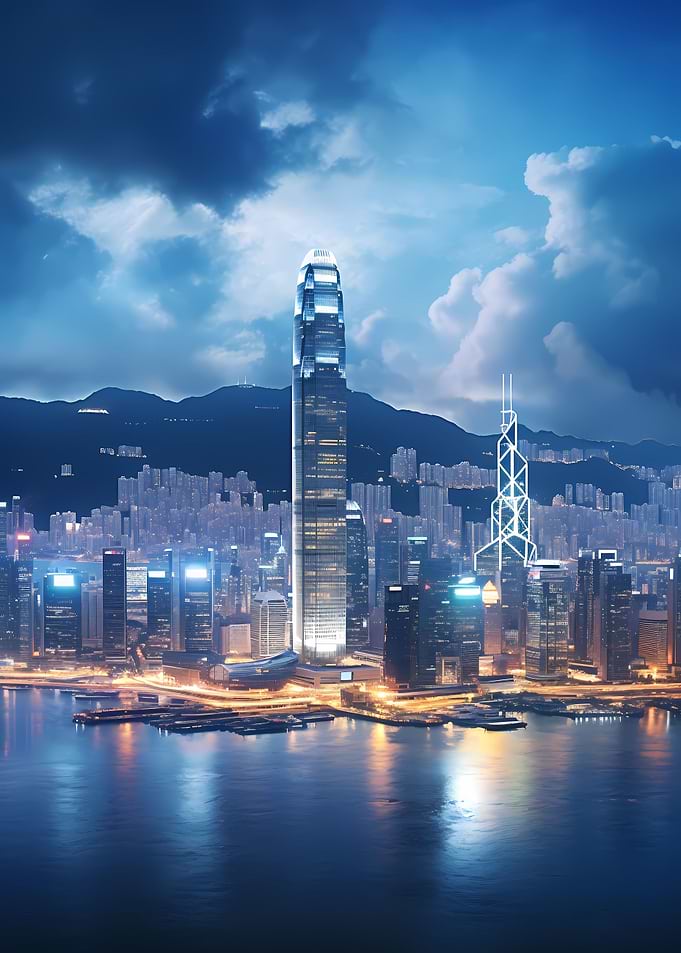 Hong Kong China Skyline