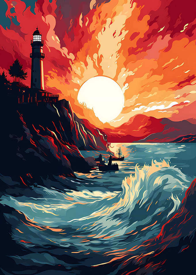 Lighthouse in the storm