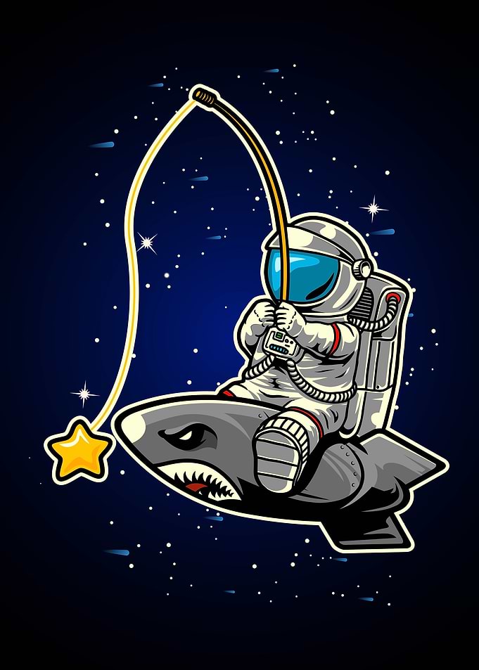 Astronaut Fishing