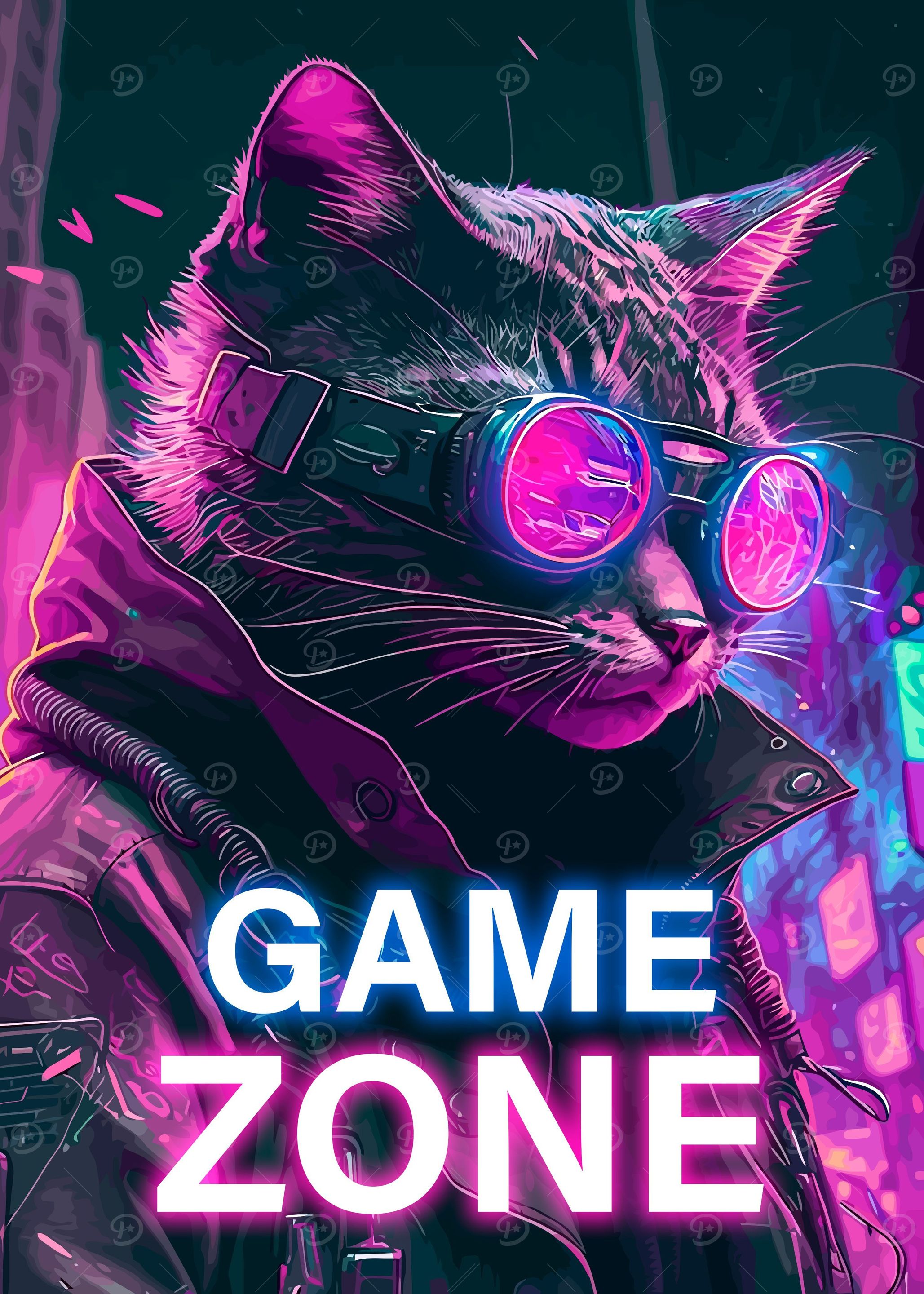 Game Zone Neon Cat
