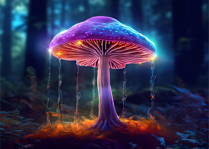 Psychedelic Mushroom Tree