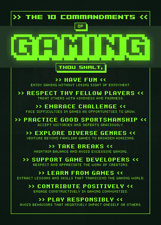10 Commandments of Gaming