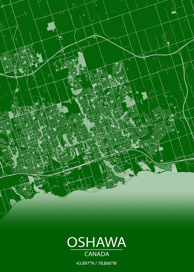 Oshawa Ontario Green Map