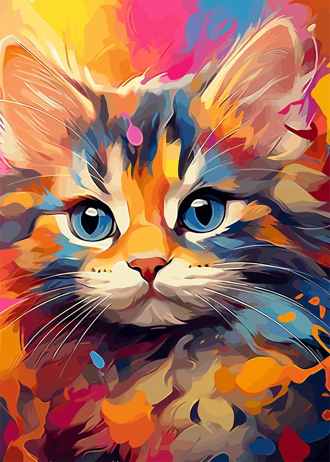 maine coon paint art