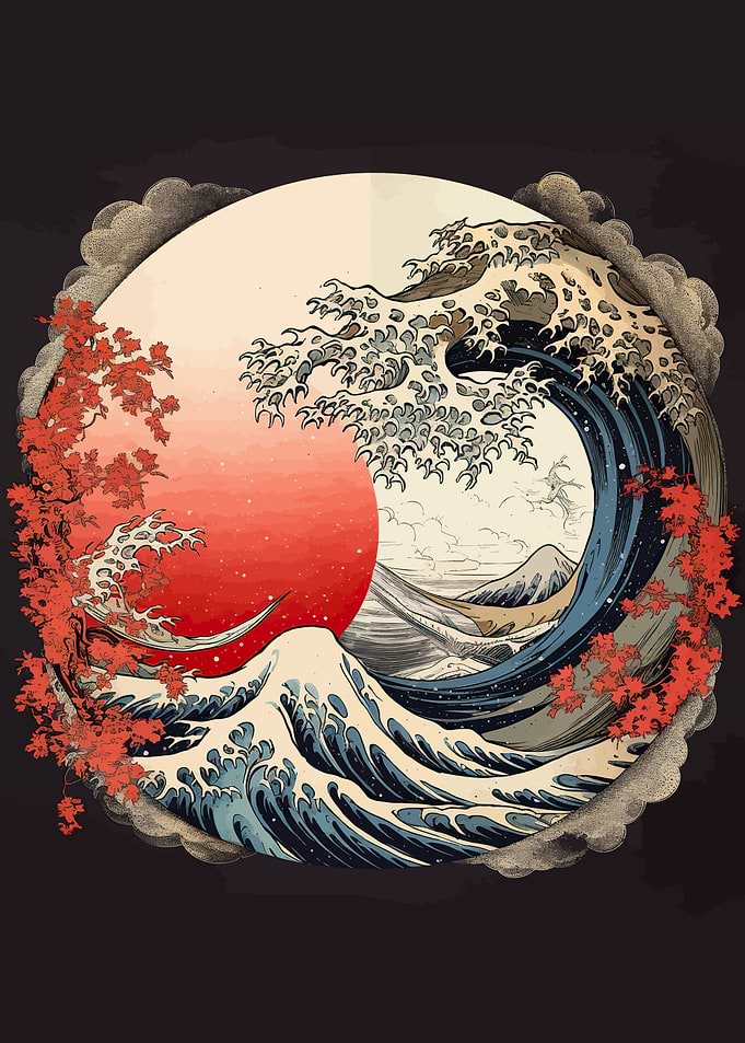 mountain wave japanese art