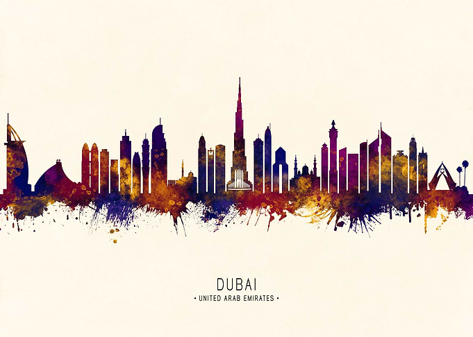 Dubai UAE Skyline