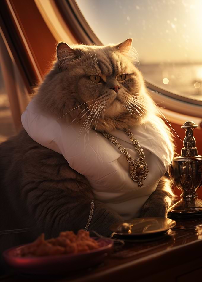 Funny Cat Captain Yacht
