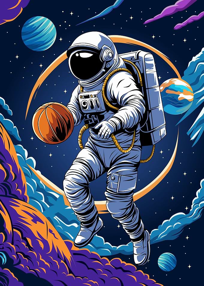 Astro Playing Basketball