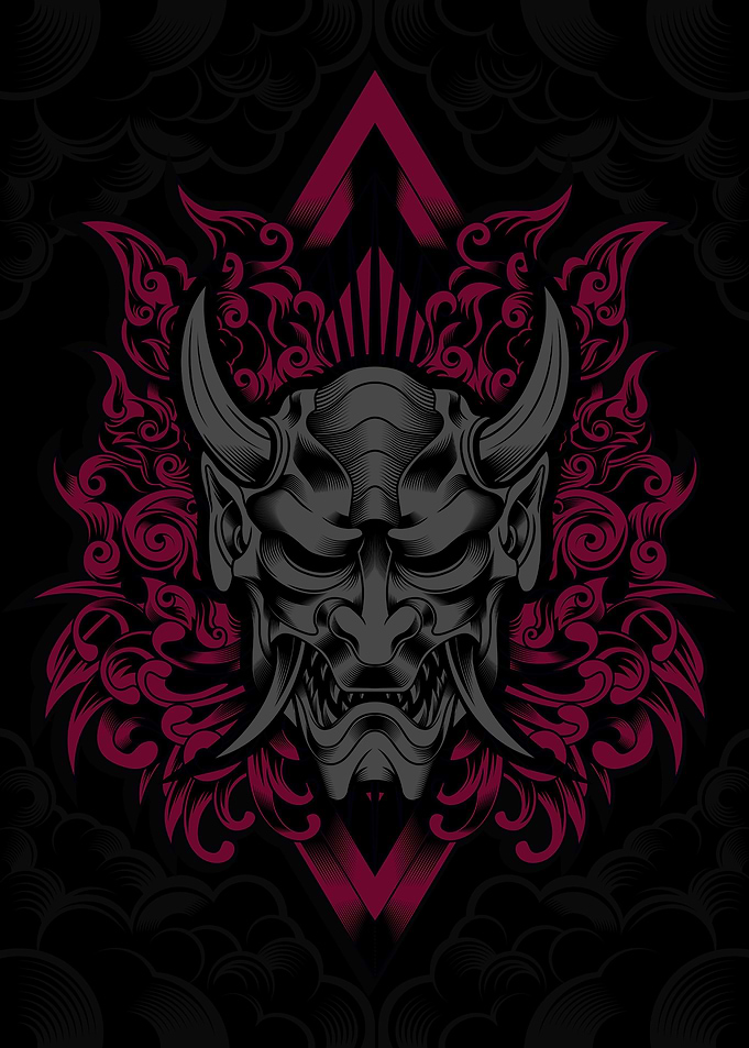 Oni Devil with flowers