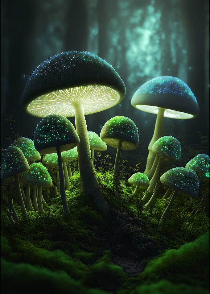 Psychedelic Mushroom Trees