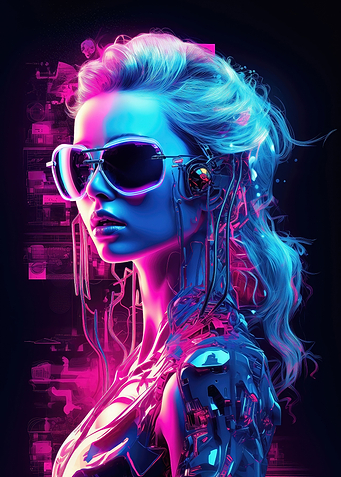 Futuristic Cyborg Woman