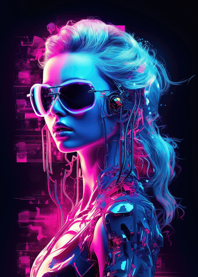 Futuristic Cyborg Woman