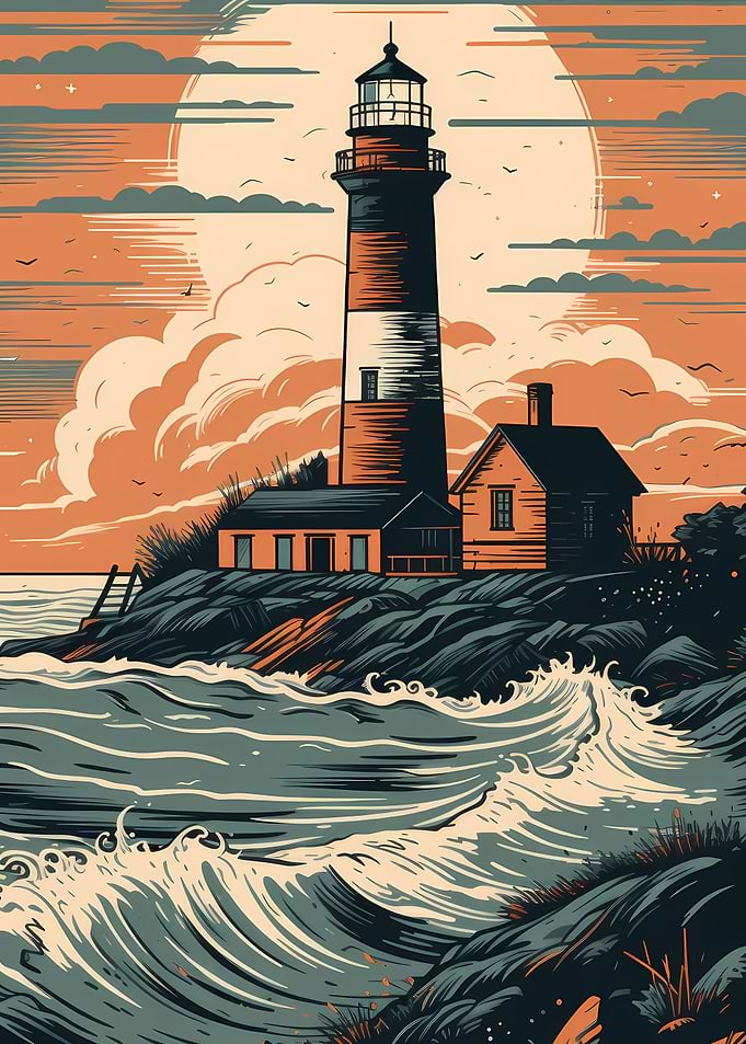 Lighthouse in the storm